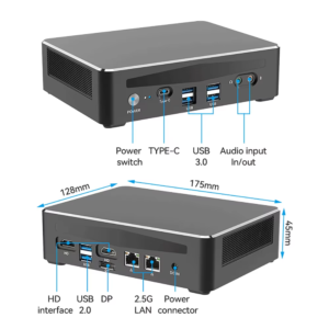 12th 13th Generation Intel Core i5 i7 i9 CPU Mini PC M.2 NVME HDMI2.0 DP1.4 Type-C 4K@60Hz WiFi6 Mini PC